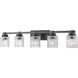 Jacqueline 5 Light 40.25 inch Matte Black Bathroom Vanity Wall Light
