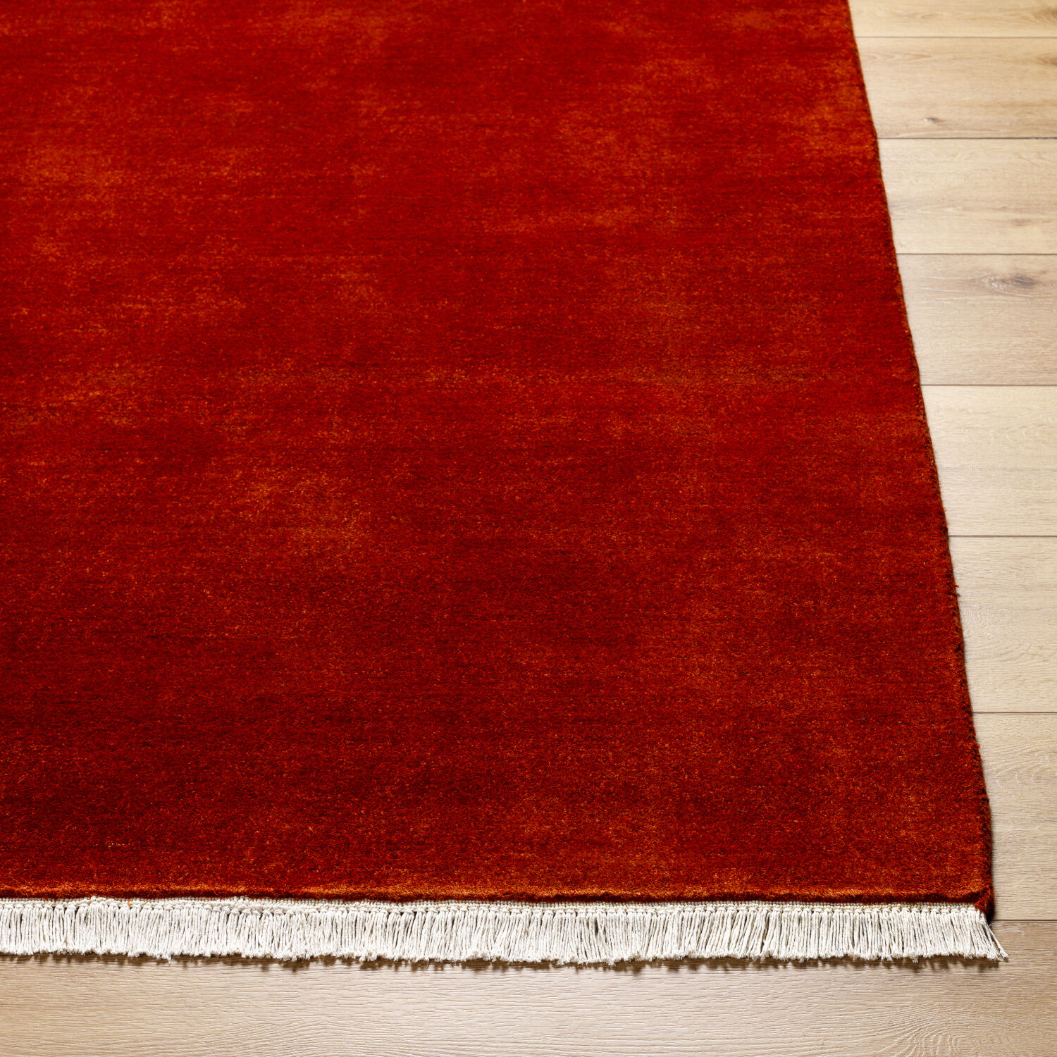 Evergreen 72 X 48 inch Dark Red Handmade Rug in 4 x 6