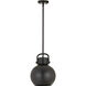 Newton Sphere 1 Light 10 inch Matte Black Pendant Ceiling Light