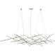 Constellation LED 55 inch Satin Nickel Chandelier Ceiling Light in 3000K, Clear, Standard Suspension