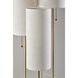 Trio 68 inch 120.00 watt Antique Brass Shelf Floor Lamp Portable Light