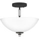 Conrad 2 Light 13 inch Brushed Nickel Semi-Flush Mount Ceiling Light