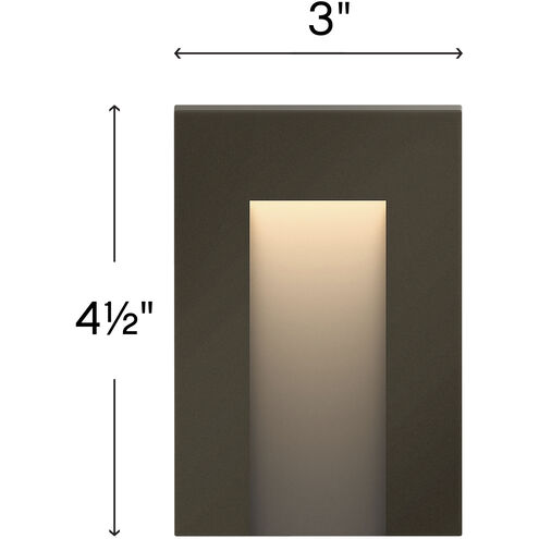 Taper 12v 1.20 watt Bronze Landscape Deck Sconce, Vertical