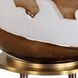 Ararat 24 inch 150 watt White And Brown with Antique Brass Table Lamp Portable Light