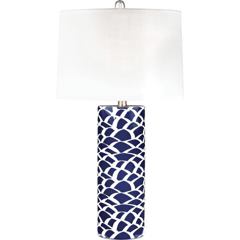 Scale Sketch 28 inch 100 watt Navy Table Lamp Portable Light in Incandescent, 3-Way