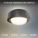 Tane LED 13 inch Basalt Stone and Black Flush Mount Ceiling Light
