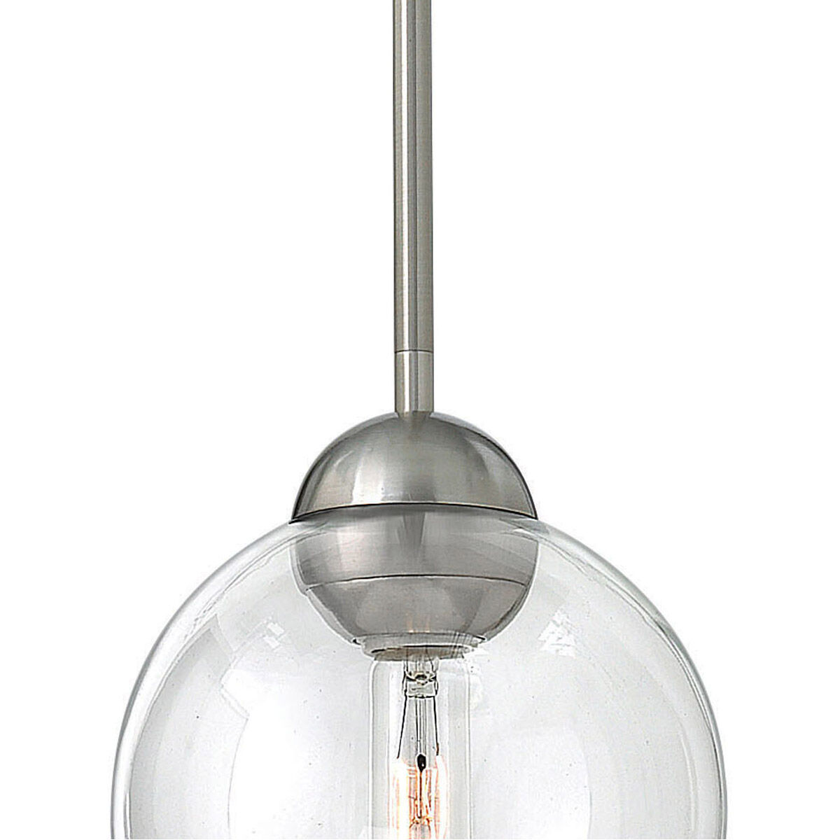 Vivo 1 Light 8 inch Brushed Nickel Mini-Pendant Ceiling Light