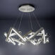 Chaos LED 34 inch Brushed Aluminum Chandelier Ceiling Light in 21, 34in.