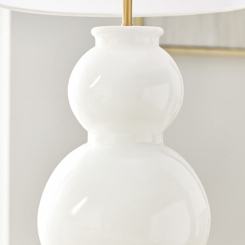 Drew & Jonathan Buckley 27.38 inch 9.00 watt Gloss White Table Lamp Portable Light