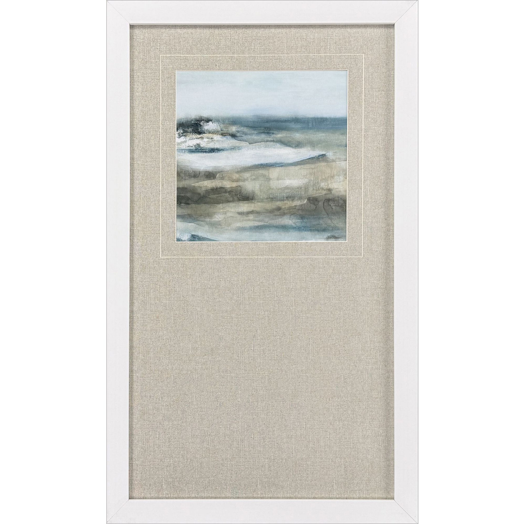 Moody Seas Blue and Multi and Teal and Neutral Framed Art, Propac