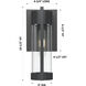 Stratford 1 Light 10.5 inch Matte Black Outdoor Sconce in Clear Glass