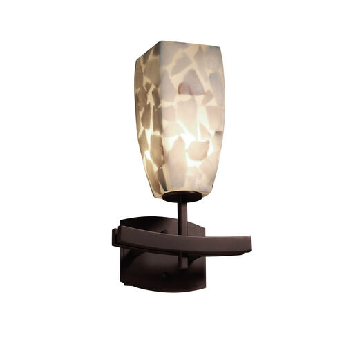 Alabaster Rocks 1 Light 9 inch Dark Bronze Wall Sconce Wall Light in Tall Tapered Square, Incandescent