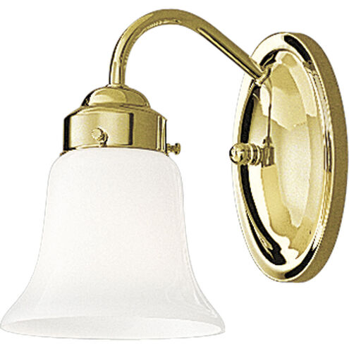 Opal Glass 1 Light 5 inch Polished Brass Bath Vanity Wall Light