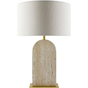 Tenor 24.4 inch 100 watt Plated and Natural Accent Table Lamp Portable Light
