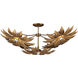 Alithea 5 Light 45.25 inch Antique Brass Semi-Flush Mount Ceiling Light