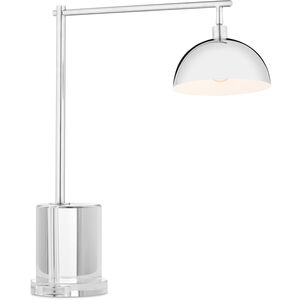 Repartee 22 inch 7.00 watt Polished Nickel/Clear Desk Lamp Portable Light