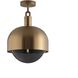 Forked LED 13.39 inch Brass Flush Mount Ceiling Light