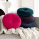 Cotton Velvet 18 X 18 inch Teal Pillow Cover, Round