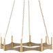 Mallorca 8 Light 32 inch Dark Contemporary Gold Leaf Chandelier Ceiling Light