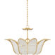 Bebe 3 Light 27 inch Contemporary Gold Leaf/Clear Chandelier Ceiling Light