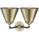 Nouveau Appalachian 2 Light 16 inch Black Antique Brass Bath Vanity Light Wall Light, Nouveau