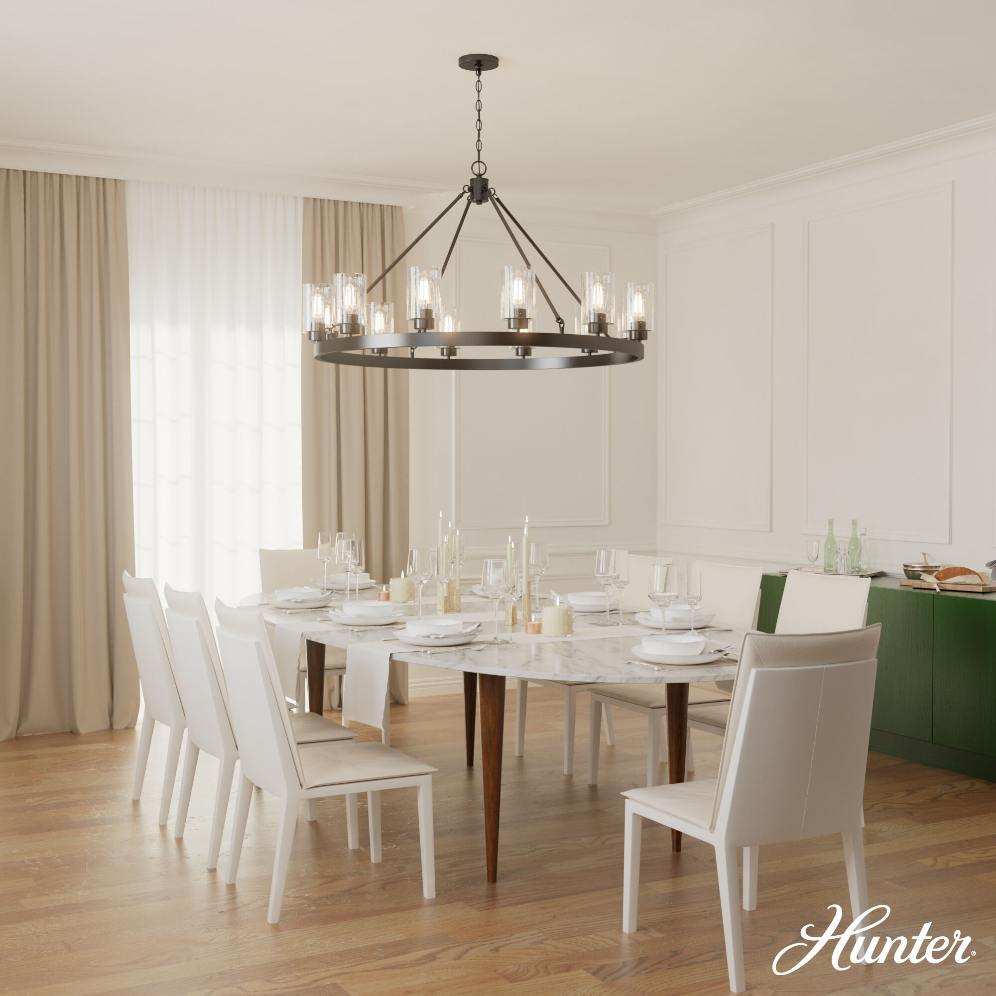 Hartland 12 Light 44 inch Noble Bronze Chandelier Ceiling Light, Extra Large