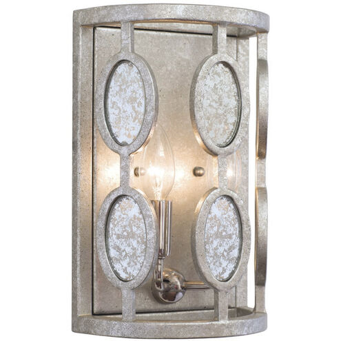 Palomar 2 Light 8 inch Vintage Silver Leaf Wall Sconce Wall Light