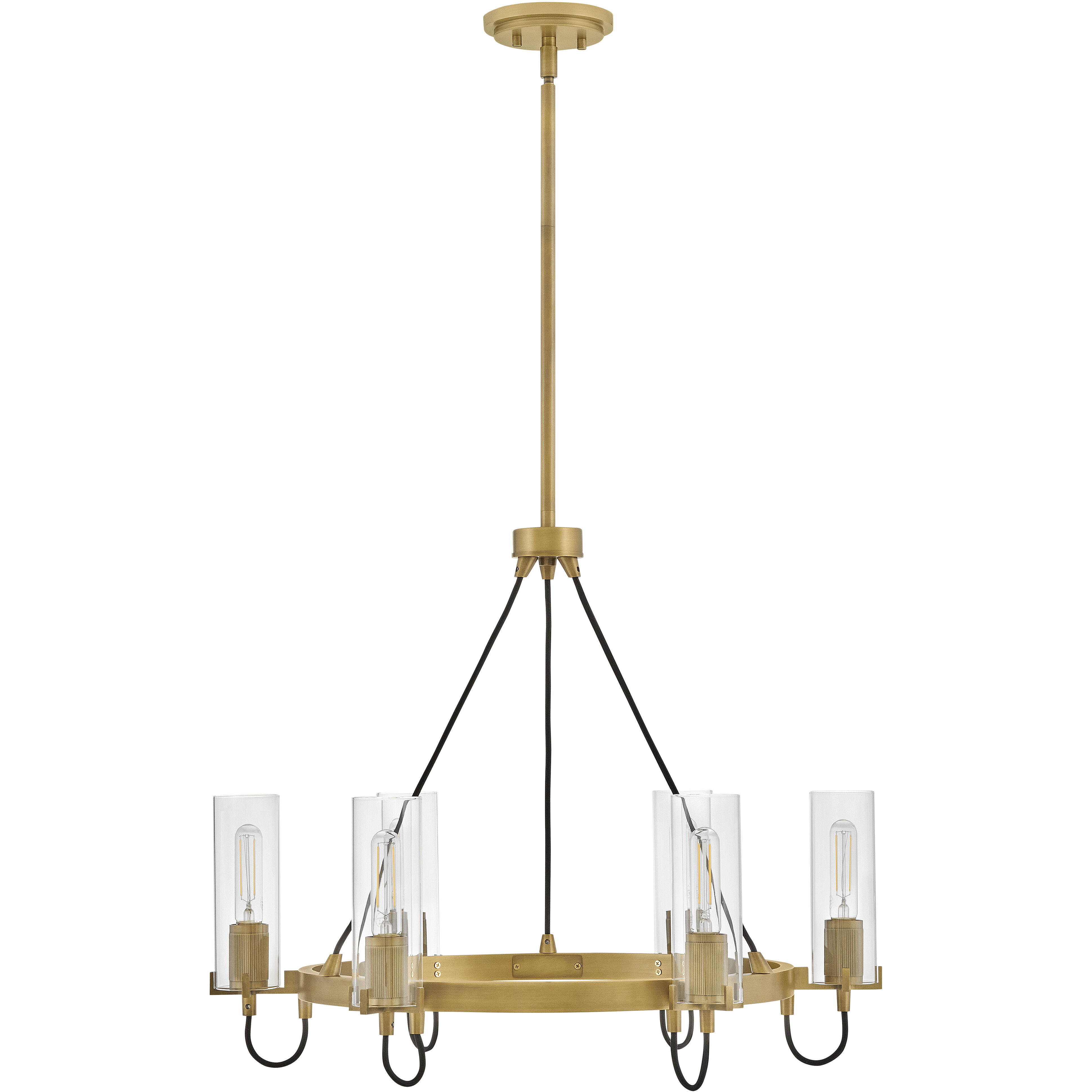 Ryden 6 Light 28 inch Heritage Brass Chandelier Ceiling Light