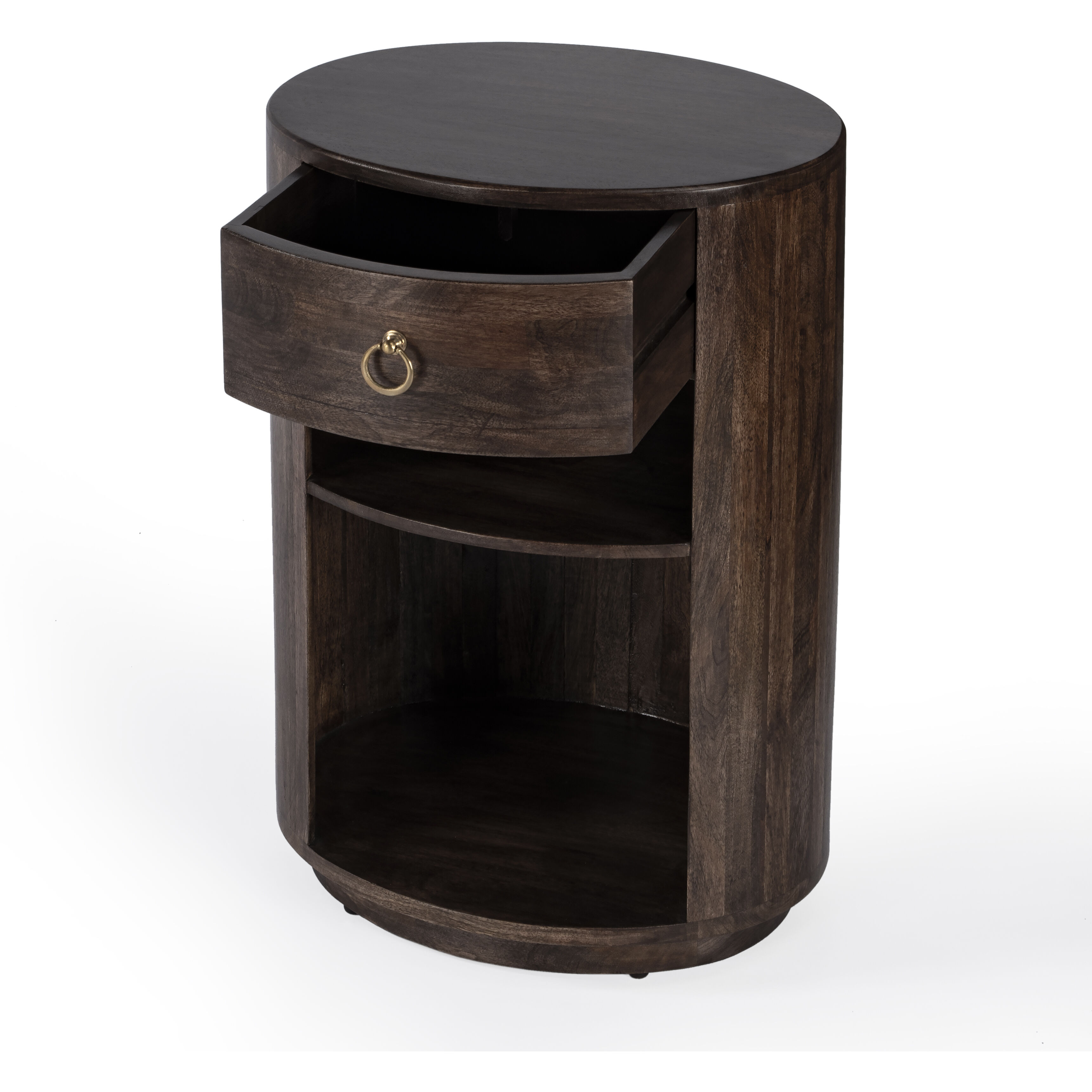 Carnolitta One Drawer End Table in Dark Brown