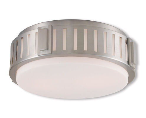 Portland 2 Light 13 inch Brushed Nickel Flush Mount Ceiling Light