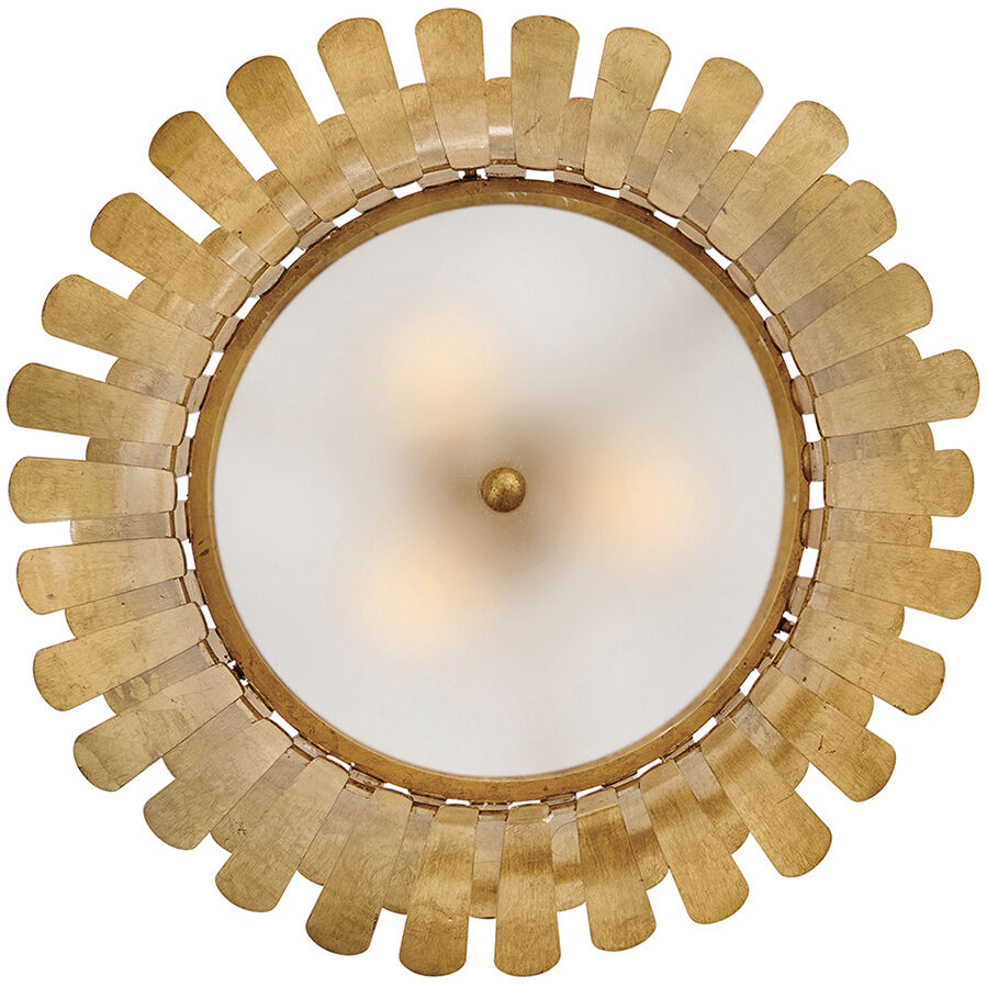 Reina 3 Light 25.5 inch Distressed Brass Chandelier Ceiling Light