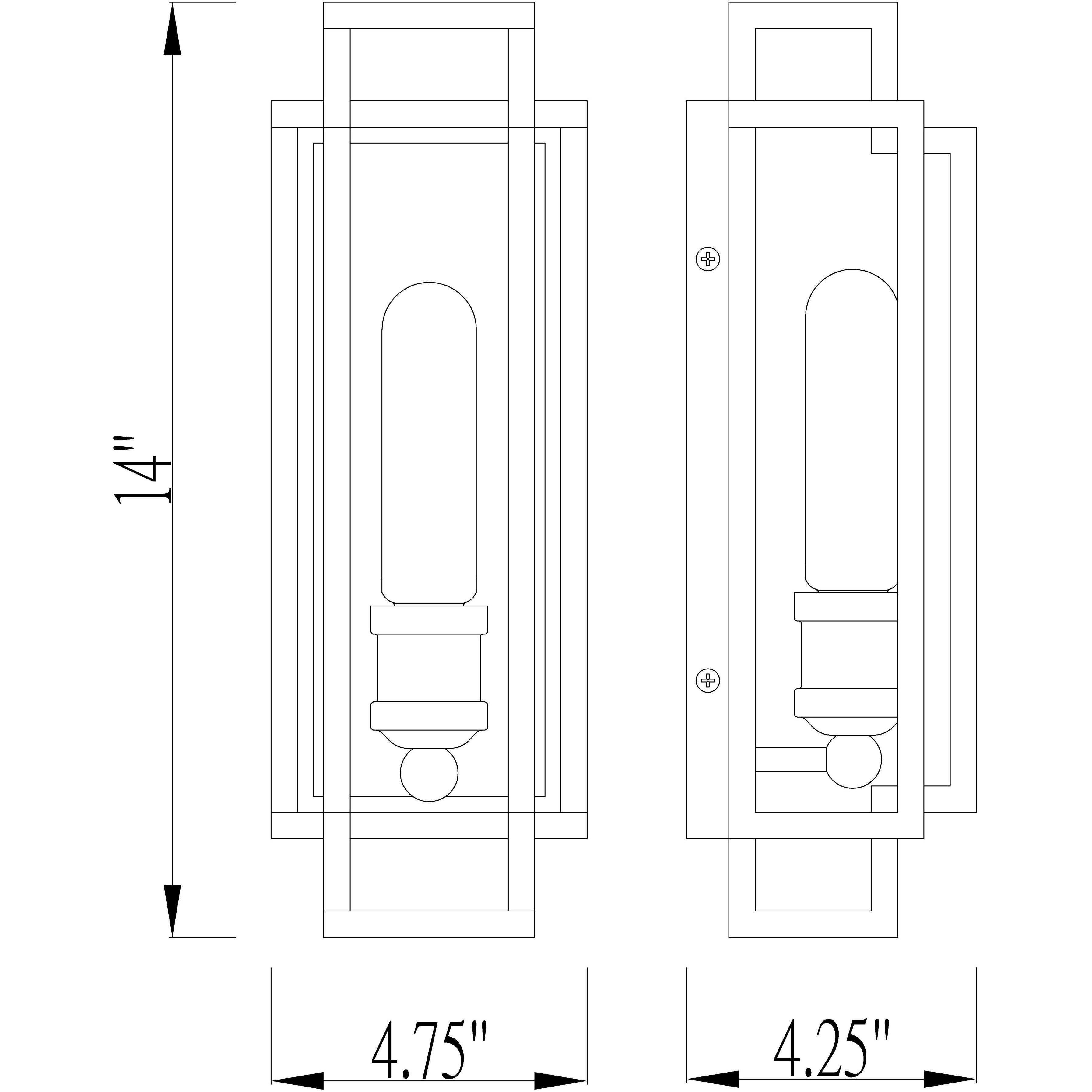 Titania 1 Light 4.75 inch Matte Black Wall Sconce Wall Light
