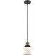 Franklin Restoration Canton LED 6.5 inch Black Antique Brass Mini Pendant Ceiling Light in Matte White, Franklin Restoration