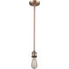 Franklin Restoration Fulton LED 7 inch Antique Copper Mini Pendant Ceiling Light in Clear, Franklin Restoration