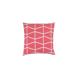Somerset 20 X 20 inch Bright Pink and White Throw Pillow