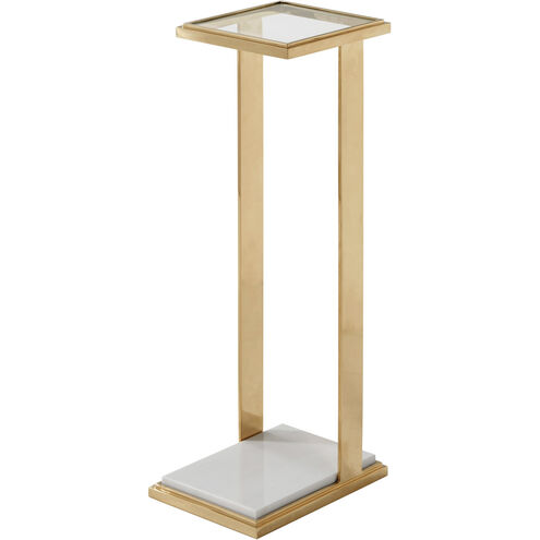 Composition 26 X 11 inch Brass Accent Table