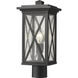 Brookside 1 Light 16.5 inch Black Outdoor Post Mount Fixture