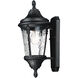 Sentry 1 Light 16.25 inch Black Outdoor Wall Mount