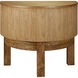 Zander 28 X 24 inch Wheat Toast Accent Table, Demilune