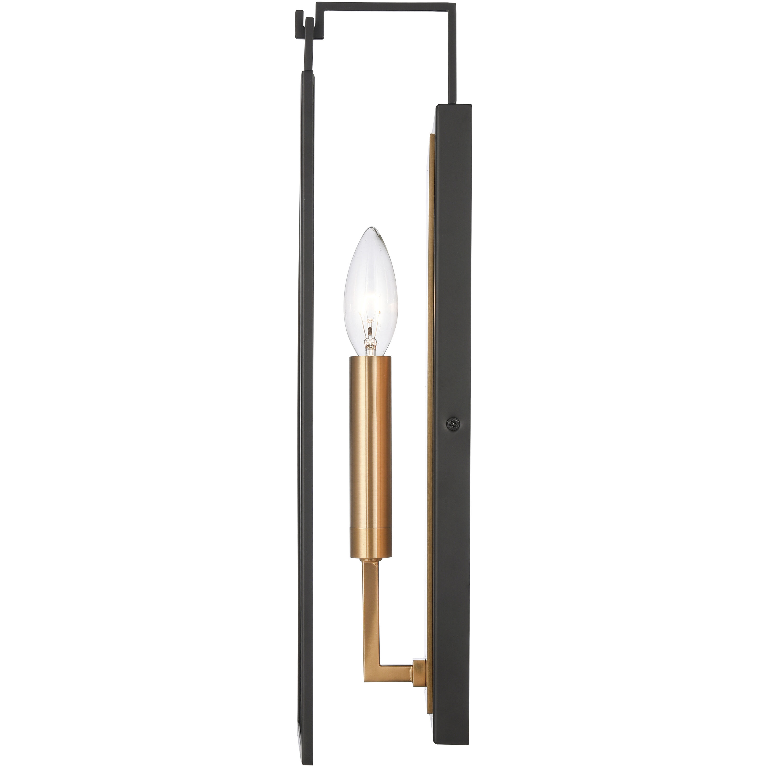 Gianni Sconce Wall Light in Matte Black with Gold