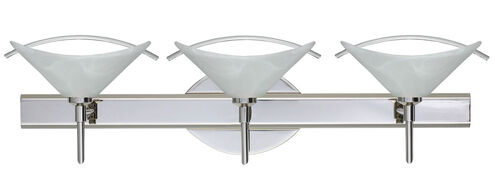 Hoppi 3 Light 23 inch Chrome Vanity Lighting Wall Light in Halogen