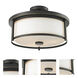 Savannah 3 Light 15.75 inch Olde Bronze Semi Flush Mount Ceiling Light in 8.1