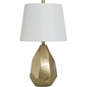 Signature 25 inch 100 watt Gold Table Lamp Portable Light