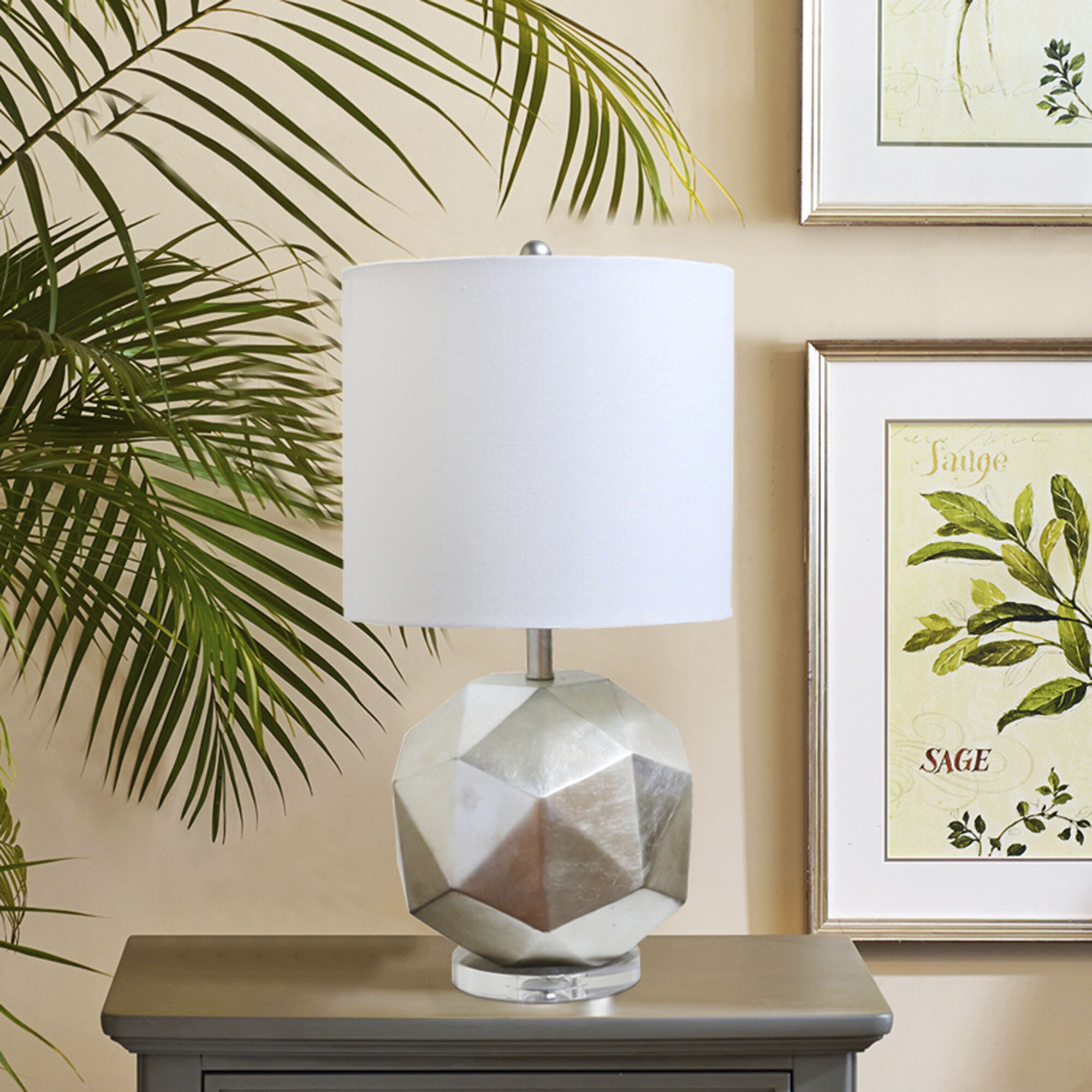 Canada 34 inch 100.00 watt Silver Table Lamp Portable Light