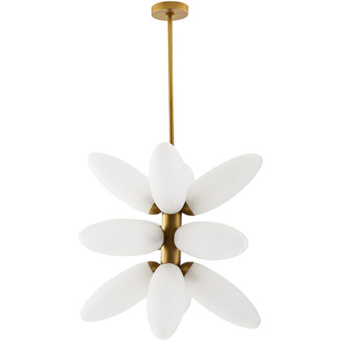 Starling 12 Light 27 inch Brushed Brass Chandelier Ceiling Light