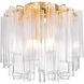 Varenna 3 Light 20 inch Vintage Gold Leaf Semi Flush Ceiling Light