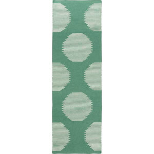 Frontier 96 X 30 inch Emerald, Khaki Rug