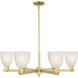 Arcadia Brookfield 6 Light 36 inch Satin Gold Chandelier Ceiling Light