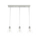 Van Nuys 3 Light 30 inch Brushed Nickel Linear Cluster Pendant Ceiling Light