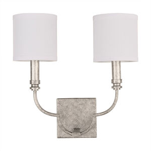 Marisell 2 Light 14 inch Antique Silver Sconce Wall Light